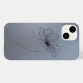Minimalistische bloemlijntekening Case-Mate iPhone case (Achterkant (horizontaal))