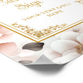 Minimalistische bloesem bloemen met goud moderne g poster (Hoek)