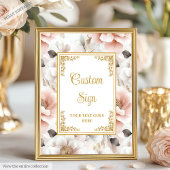 Minimalistische bloesem bloemen met goud moderne g poster