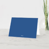 Minimalistische Blue Birthday Kaart (Achterkant)