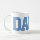 Minimalistische Blue Daddy-typografie Koffiemok (Links)
