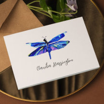 Minimalistische Blue Dragonfly Elegante Natuur Geï