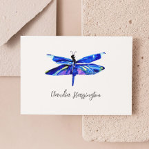 Minimalistische Blue Dragonfly Elegante Natuur Geï