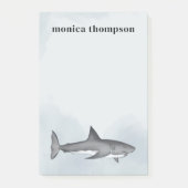 Minimalistische Blue Ocean Shark Custom Post-it® Notes (Voorkant)