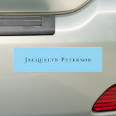 Minimalistische Blue Plain Elegant Modern Bumpersticker (Op auto)