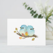 Minimalistische Bluebirds Wildlife Blank Notecards Bedankkaart (Staand voorkant)