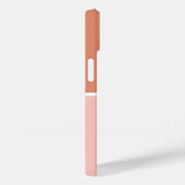 Minimalistische Blush Pink en Peach Colourblock Case-Mate iPhone Case (Achterkant / Rechts)