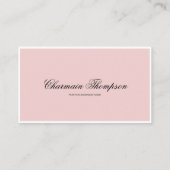 Minimalistische Blush Roze QR Code Visitekaartje (Achterkant)