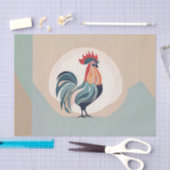 Minimalistische boerderij haan ontkoppeling tissuepapier (Craft)