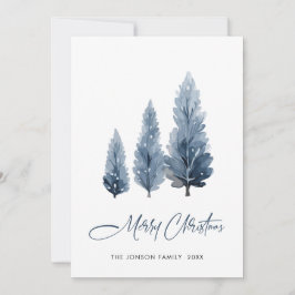 Minimalistische Boheemse dennenboom Kerstgroet Feestdagenkaart