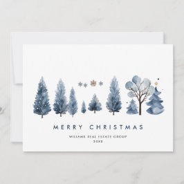 Minimalistische Boheemse Pine Tree Christmas Corpo Feestdagenkaart