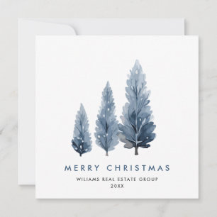 Minimalistische Boheemse Pine Tree Christmas Corpo Feestdagenkaart