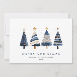 Minimalistische Boheemse Pine Tree Christmas Corpo Feestdagenkaart