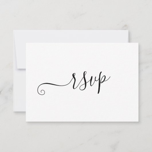 Minimalistische Bohemen-bruiloft RSVP (Achterkant)