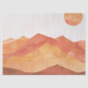 Minimalistische Boho Abstracte Berglandschap Tissuepapier