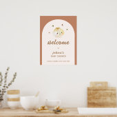 Minimalistische Boho Arch Dumpling Baby shower Wel Poster (Keuken)