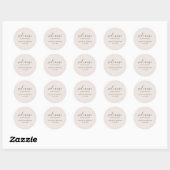 Minimalistische Boho Chic Rustieke Beige Welkom Hu Ronde Sticker (Vel)