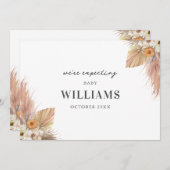 Minimalistische Boho Chic zwangerschapsaankondigin Aankondiging (Voorkant / Achterkant)