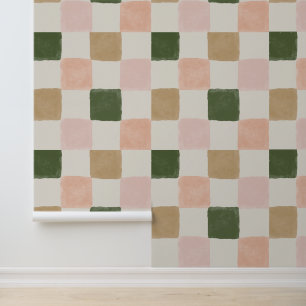 Minimalistische boho chique Waterverf wallpaper Behang