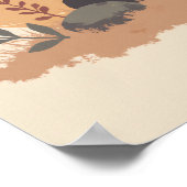 Minimalistische Boho Crescent Moon Wall Art Poster (Hoek)