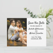 Minimalistische Boho-foto Opslaan Datum Kaart (Staand voorkant)