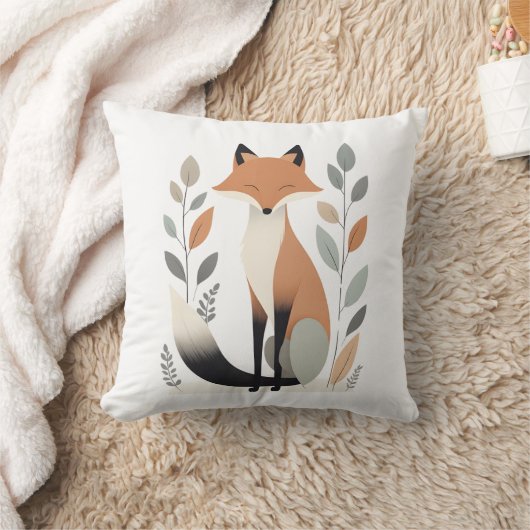 Minimalistische Boho Fox kwekerij Kinder kamer Kussen (Deken)