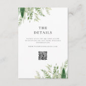 Minimalistische Boho Greenery bruiloft Informatiekaartje (Voorkant)