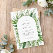 Minimalistische Boho Greenery bruiloft Kaart