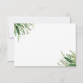 Minimalistische Boho Greenery bruiloft RSVP Kaartje (Achterkant)