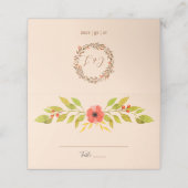 Minimalistische Boho Herfst Bloemenbruiloft (Buitenkant ongevouwen)