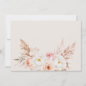 Minimalistische Boho Herfst Floral Wedding Kaart (Achterkant)