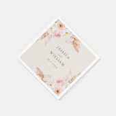 Minimalistische Boho Herfst Floral Wedding Servet (Hoek)