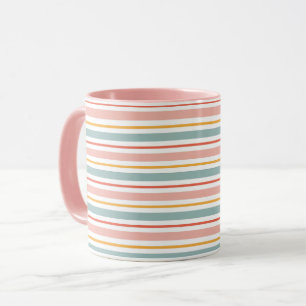 Minimalistische Boho Horizontale Lijnen Zachte Aar Mok