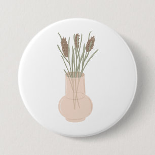 Minimalistische Boho Lavendel in glazen vaas Ronde Button 7,6 Cm