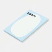 Minimalistische Boho Light Blue Bold Post-it® Notes (Schuin)