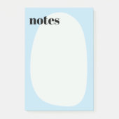 Minimalistische Boho Light Blue Bold Post-it® Notes (Voorkant)