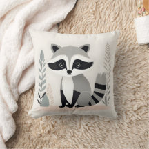 Minimalistische Boho Raccoon Bossen Kwekerij Kinde