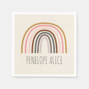 Minimalistische Boho Rainbow-tekening Aangepast Servet