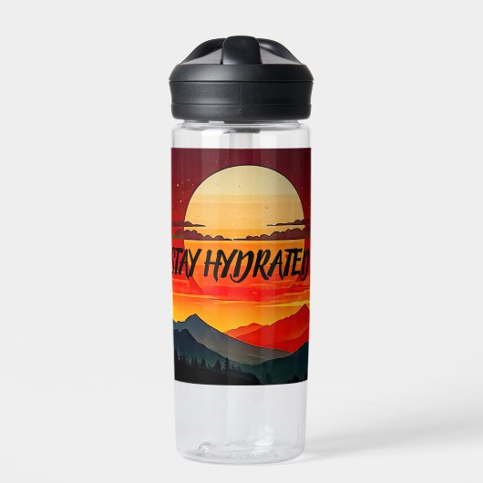 Minimalistische BOHO-reiziger Waterfles (Voorkant)