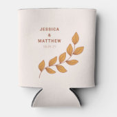 Minimalistische Boho Retro Bruine Wijnstok Custom  Blikjeskoeler (Voorkant)