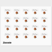 Minimalistische Boho Roos Elegante bruiloft Bedank Hart Sticker (Vel)