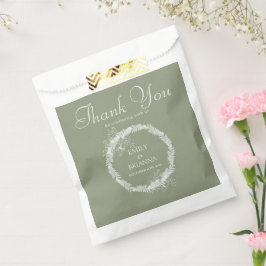 Minimalistische Boho Sage Green bruiloft Bedankzakje