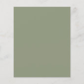 Minimalistische Boho Sage Green bruiloft Save the  Flyer (Achterkant)