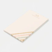 Minimalistische Boho Stripe | Gepersonaliseerd ink Post-it® Notes (Schuin)