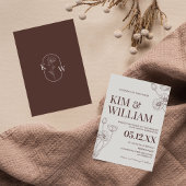 Minimalistische Boho Terracotta bruiloft Kaart