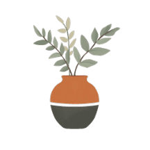 Minimalistische Boho Terracotta Vaas Botanische Bl