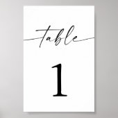 Minimalistische Boho trouwtafel nummers, 4x6" Poster (Voorkant)