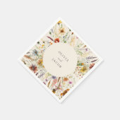 Minimalistische Boho Wildflower Bloemen Bruiloft Servet (Hoek)