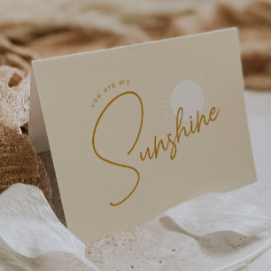 Minimalistische Boho Zonneschijn Opgevouwen Baby S Bedankkaart