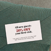 Minimalistische Bold Pastel Red Black Salon Coupon